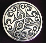 Interlacing Triscele Brooch