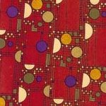 Confetti Design Silk Tie Red