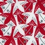 Bird and Fish Tie - Red