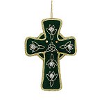 Celtic Cross Green and Gold