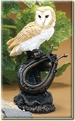 Barn owl on Horse Collar