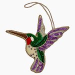 Hummingbird Green Purple