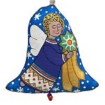 Textile bell Angel with a star