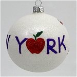 New York Big Apple Purple Letters